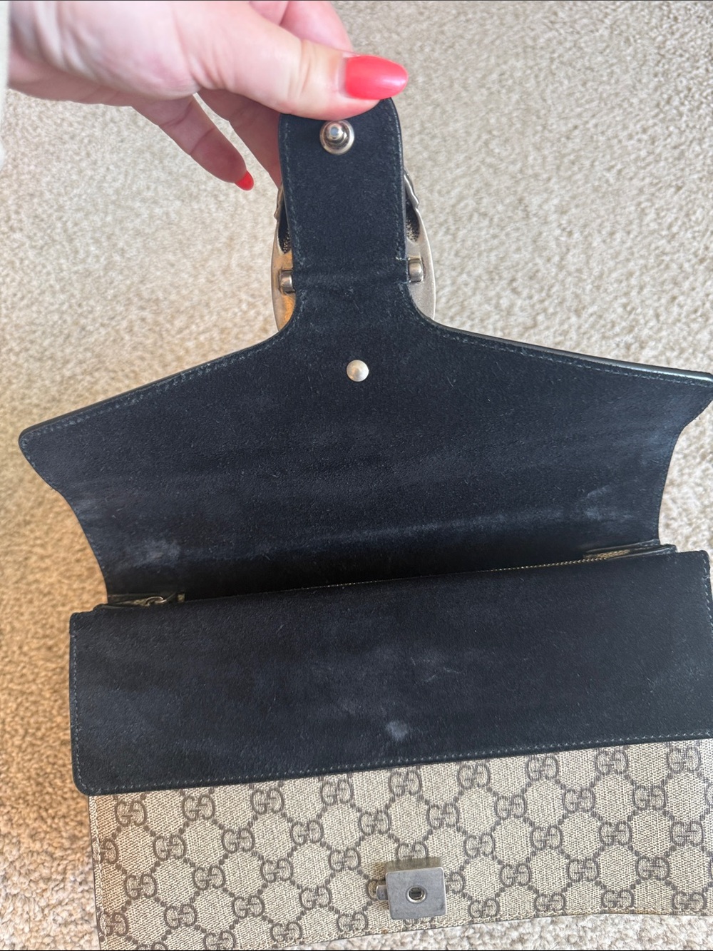 Authentic Gucci Black Dionysus Medium Shoulder Bag - Picture 8 of 10
